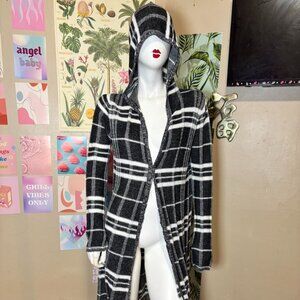 Black and white plaid cardigan